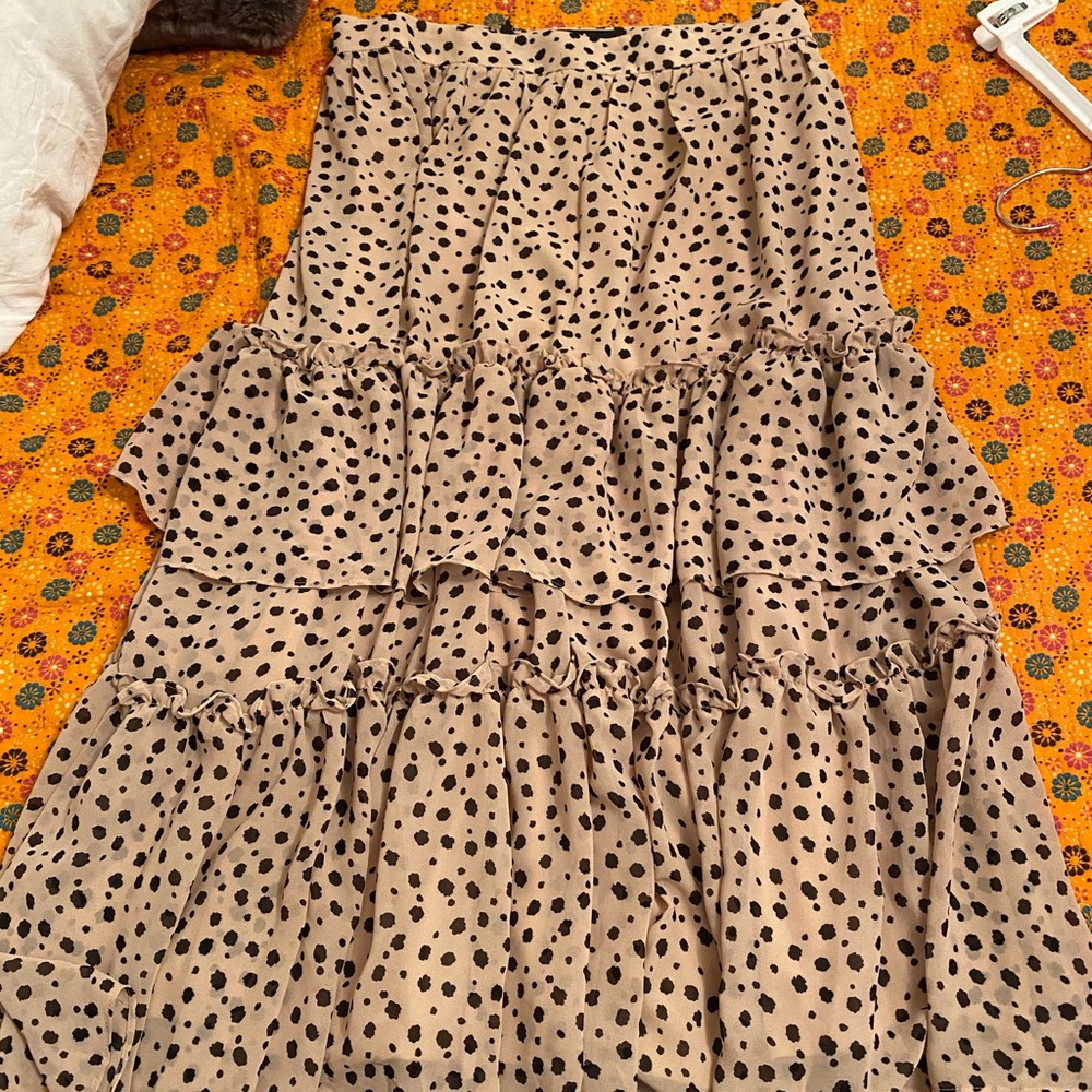 Maxi polka dot skirt